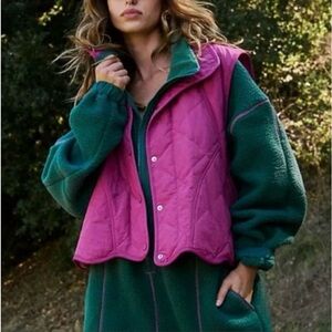 FP Movement by Free People Pink Quilted Vest